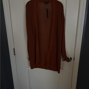 NWT Banana Republic Women's Open Eyelit Knit Sweater - Rust